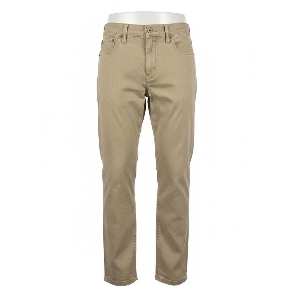 Levi's 510 Pants Mens 30x27 Beige Khaki Slim Skinny Denim Casual Jeans